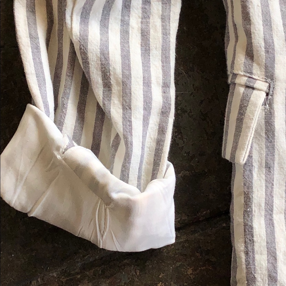 Boutique linen striped jacket - Picture 2 of 4